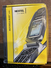 Motorola i series ic502 Grey ( Nextel ) Flip Phone opened Box Walkie Talkie