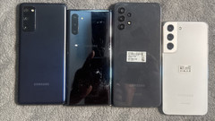 Lot of 5 Samsung Phones Galaxy Note10 SM-N970U SM-G781V SM-A326U SM-S901U Read*