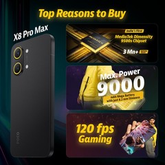 POCO X8 Pro Max (White, 256 GB 12GB RAM) 6.83″ Dimensity 9500s Global Version.
