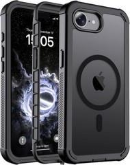 Magnetic for iPhone 17e Case & iPhone 16e Case, Heavy Duty Protection 6.1”-Blac