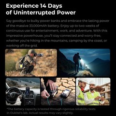 OUKITEL WP100 5G IP68 Phone Laser Rangefinder Camping Light US 120Hz 33000mAh