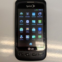 LG Optimus S Sprint Android Smartphone 3.2MP 512MB Black Used