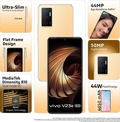 vivo V23e 5G Sunshine Gold 128GB ROM 8GB RAM Factory Unlocked-NO TARIFF TO USA