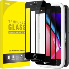 3PCS Full Coverage Screen Protector for iPhone SE 3/SE 2/8/7 4.7 Inch Case-Frien