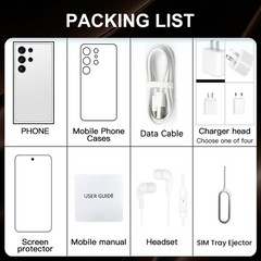 Smartphone 25 Ultra Dual SIM 5G Unlocked Cell Phone Cheap Phone Android 15