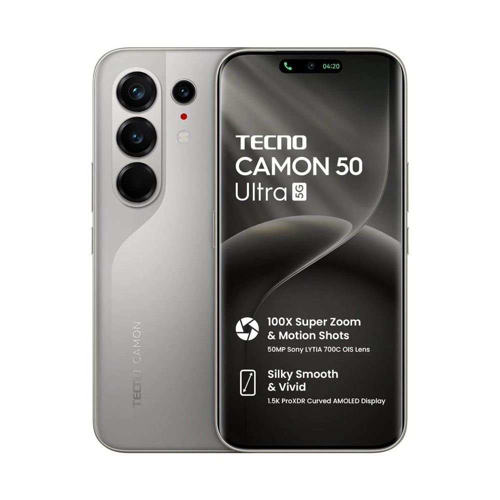 Tecno CAMON 50 Ultra 5G (Grey 8GB+256GB)Dimensity 7400 Ultimate Unlocked Phone