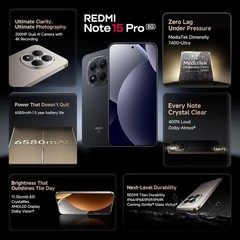 REDMI Note 15 Pro+ 5G (Blue 12GB+512GB) Esim Snapdragon 7s Gen 4 Global Version