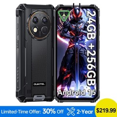 OUKITEL G1 Rugged Phone 24GB 256GB Android 15 10600mAh Dual SIM 4G 6.52″ HD 48MP