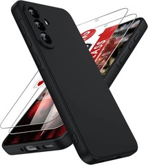 Samsung Galaxy A36 5G Phone Case with [2Pcs] Tempered Glass Screen Protector, Bl