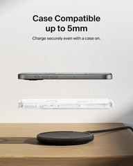 15W Wireless Fast Charger Pad for iPhone 17, Galaxy S25, Pixel 10