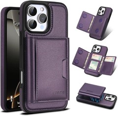 iPhone 14 pro max Wallet Case, 2-in-1 Detachable Phone Case, Card Holder RFID Bl