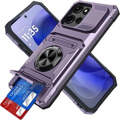 Designed for Moto G Power 2025/2026 Wallet Case with Credit Card Holder, Rugged