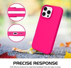 Case for iPhone 16 Pro 6.3” Smooth Liquid Silicone Soft Gel Rubber Cushion Cove