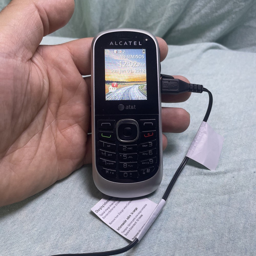 Alcatel One Touch 510A – Silver on black (AT&T) Cellular Phone