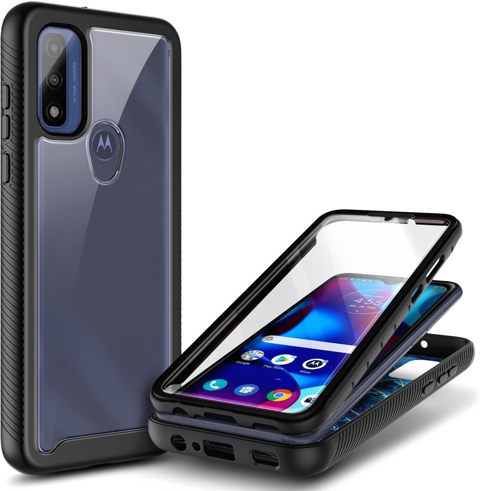for Motorola Moto G Play 2023 Case with Built-in Screen Protector, Full-Body