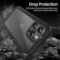 iPhone 14 Pro Max Case 6.7 Inch, Clear Hard PC Back TPU Inner Frame and Bumper