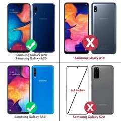 For Galaxy A20/A30/A50 Case with Built-in Screen Protection Shockproof Bumper