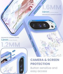 Slim Soft TPU & Hard PC Case for Google Pixel 10 Pro XL with Tempered Glass Prot