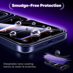 2PCS Screen Protector for iPhone 17 Pro Max 6.9 Inch Military-Grade Case Friendl