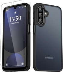 Samsung Galaxy A17 5G Case, Matte Phone Case with Screen Protector, Dark Green