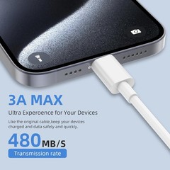 2Pack 6FT USB to USB C Cable for iPhone 17 16 15 Charger Cord, for iPad Pro 12.9