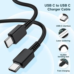 45W Type-C Super Fast Charger Block for Samsung Galaxy S25/S24 Ultra 10ft