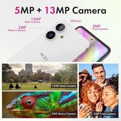 N10 Unlocked Android Cell Phone, 4GB/128GB, Dual SIM, 6.6″ HD+, White