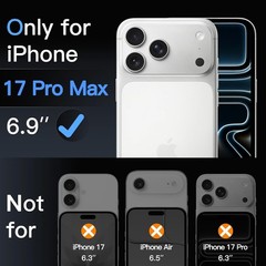 2PCS Full Coverage Screen Protector for iPhone 17 Pro Max 6.9 Inch Anti-Fingerpr
