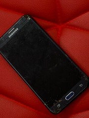 SAMSUNG GALAXY J7 CRACKED 32GB UNK0WN CARRIER L0CK UNKOWN G00GLE L0CK NO POWER