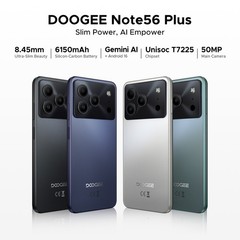 DOOGEE Note56Plus/Note56Pro Android 16 Cell Phone 32GB+128GB/48GB+256GB NFC 2026