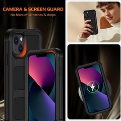 1. For iPhone 13 Case Military Grade Anti-Drop Shockproof Defender Bumper Cover