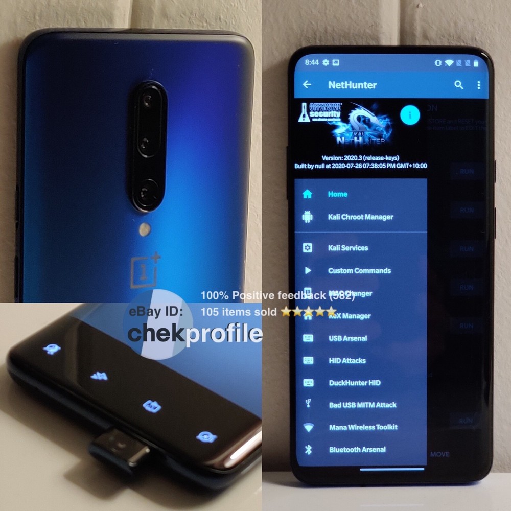 Kali Linux Nethunter 2025 OnePlus 7 Pro Unlocked Dual SIM, Nebula Blue