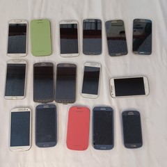Lot of 10 Samsung Galaxy S4, 2 S4 Active, S4 mini, 5 S3, S3 mini, S2 NO FRP LCK