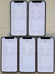 LOT OF FIVE TESTED USED WHITE GSM UNLOCKED iPhone 12 MINI, 64GB A2176 MG6H3LL/A