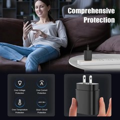 4 Pack 25W USB-C Fast Charger Block for Samsung Galaxy S25/S24, 6ft+10ft Cables