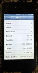 iPhone 4 Black (Verizon) A1349 8GB CDMA Fast Ship Very Good Used IOS 6.1.3