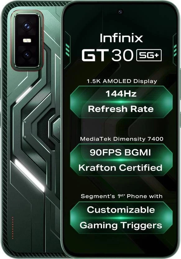 Infinix GT 30 5G+ (Green 256GB 8GB RAM) Dimensity 7400 Processor Unlocked