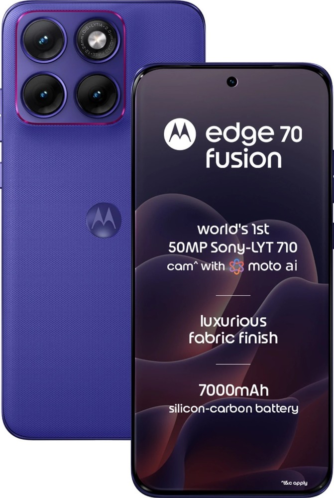 MOTOROLA Edge 70 Fusion (ORIENT BLUE, 8+128GB) Snapdragon® 7s Gen 4 SmartPhone.