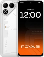 Tecno Pova 8 5G (White, 128 GB 6 GB RAM) Dimensity 7100 NFC Global Version.