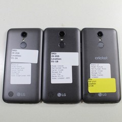 Gold Silver Scrap Recovery Lot of 3 LG Fortune M153 (Cricket) Smartphone Black