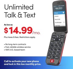 Lively Jitterbug Flip2 Cellphone for Seniors Mobile Phone Red