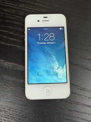 Apple iPhone 4s 16GB White AT&T A1387 iOS 7.0.2 GRADE B FULLY FUNCTIONAL