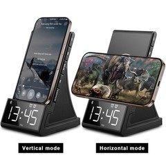 8-in-1 Wireless Charging Station with Bluetooth Speaker, Alarm Clock,FM Radio…