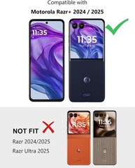 Case for Motorola Razr Plus 2024/2025 – Thin Hard Matte Polycarbonate Cover