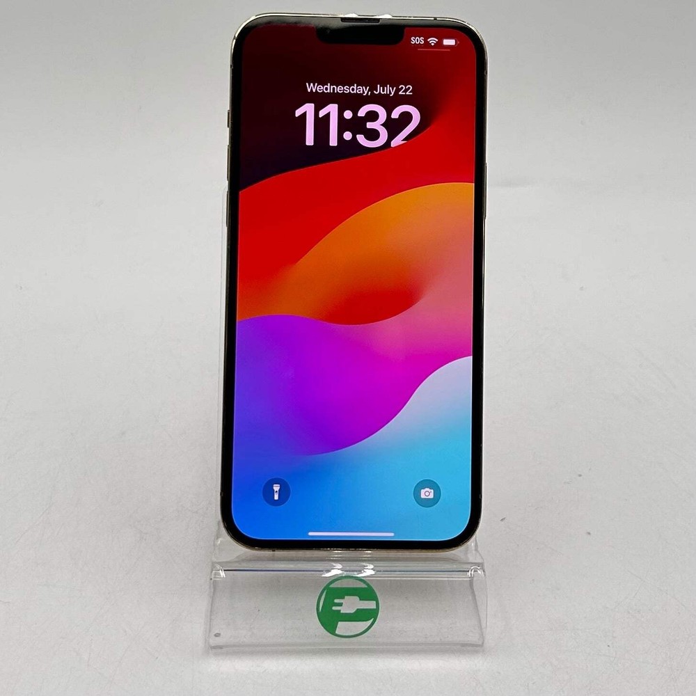 Broken Unlocked Apple iPhone 13 Pro Max 128GB 17.5.1 MLKN3LL/A Cracked