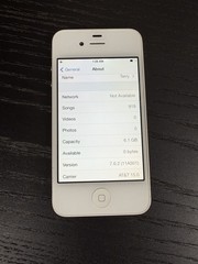 Apple iPhone 4s 16GB White AT&T A1387 iOS 7.0.2 GRADE B FULLY FUNCTIONAL