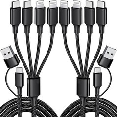 Multi Charging Cable, 2Pack 4FT 4 in 1 Charging Cable for Multiple Devices
