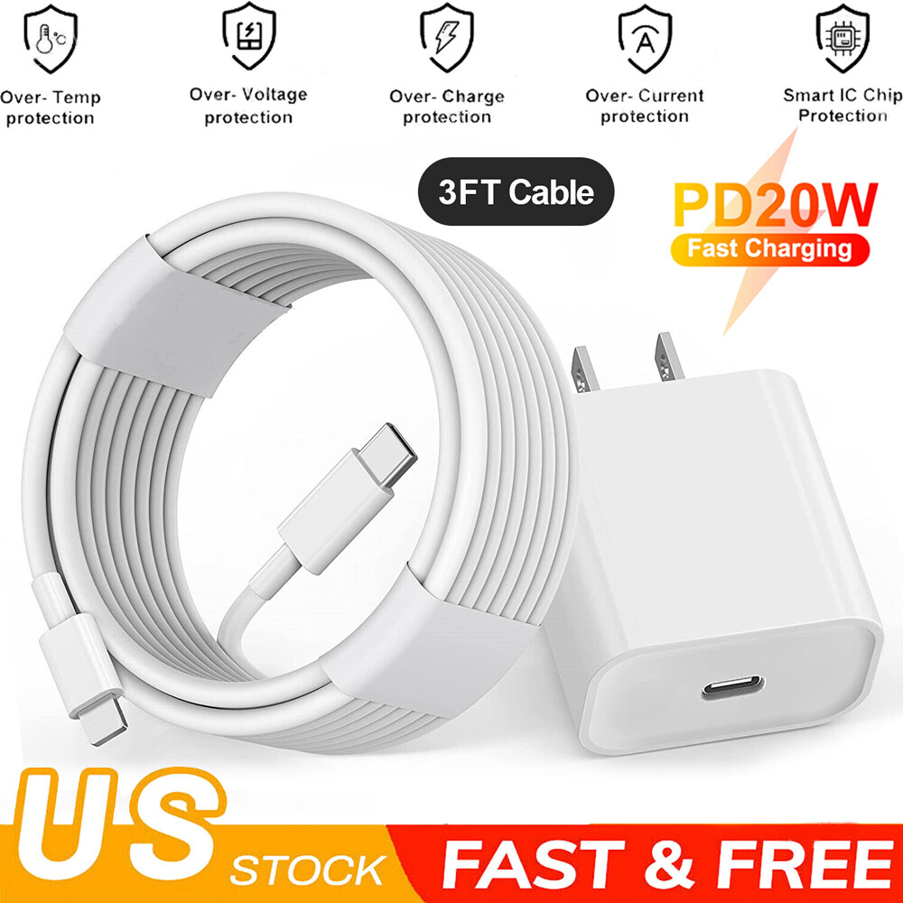20W Super Fast Charger Cable Type C For iPhone 14 13 12 11Pro Max Xs XR 7Plus