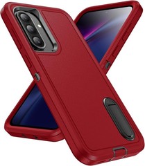 Galaxy A36 Case with Stand, Cover for Galaxy A56 6.7″, Heavy Duty Protection Red