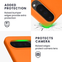 TPU Silicone Phone Cover in Fruity Orange for Google Pixel 10 Pro XL Case